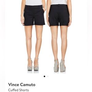 NWT Vince Camuto Cuffed Shorts in Black. Size 14.